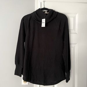 NWT Loft waffle knit cowl neck top